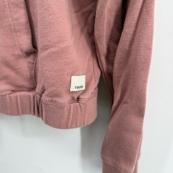 Vuori Brunt Clay | 3/4 Zip w/Kangaroo Long-Sleeve Pullover - Picture 4 of 6